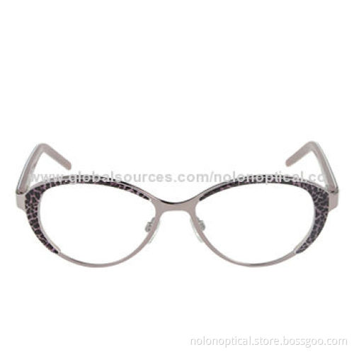 Acetate Insert Metal Eyeglasses, Idea from Italy